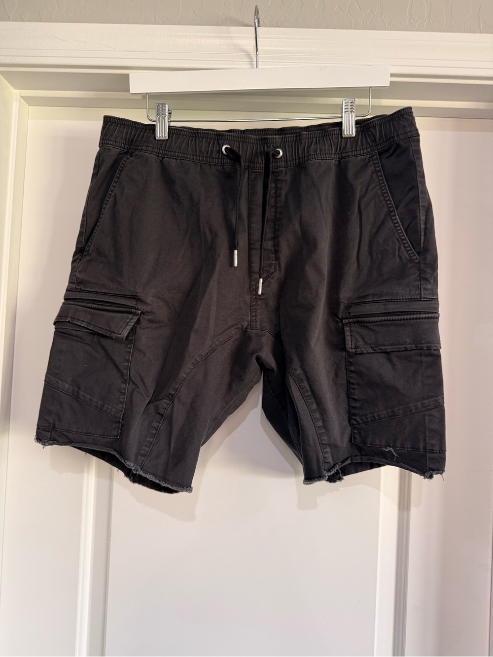 Zanerobe Black Cargo Drawstring Shorts